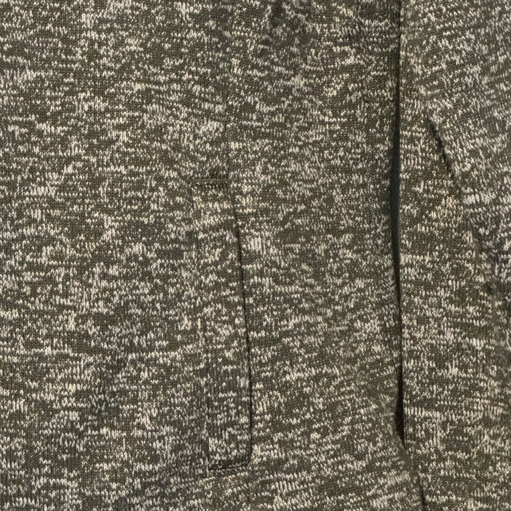 Columbia Hooded Fleece Pullover Heather Gray Button Neck Sweater Medium - Picture 7 of 8
